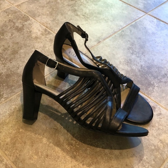 Ellen Tracy Miles leather open toe heels s… - Picture 7 of 15